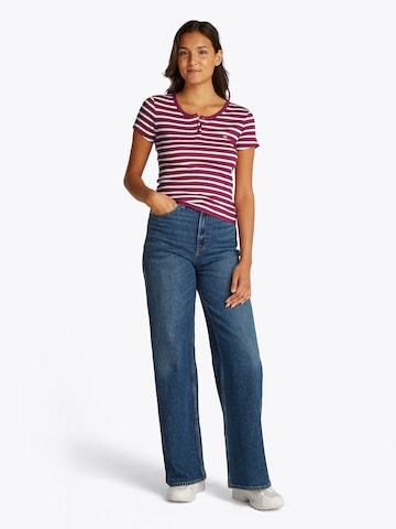 raudona Tommy Jeans Marškinėliai