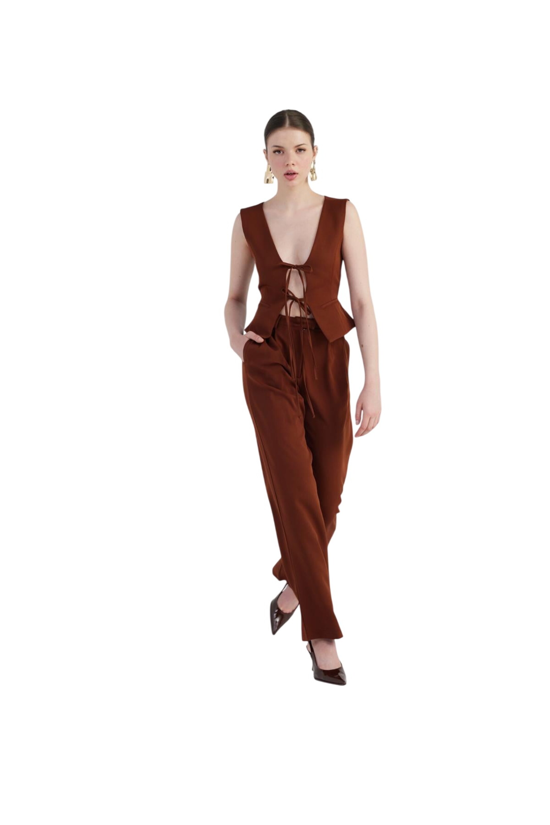 HOLLY LOLLY Loosefit Hose in Braun