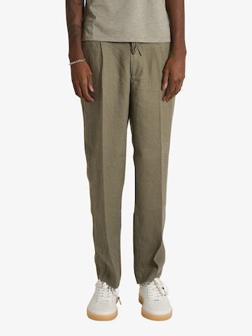Regular Pantalon à plis SSEINSE en vert : devant