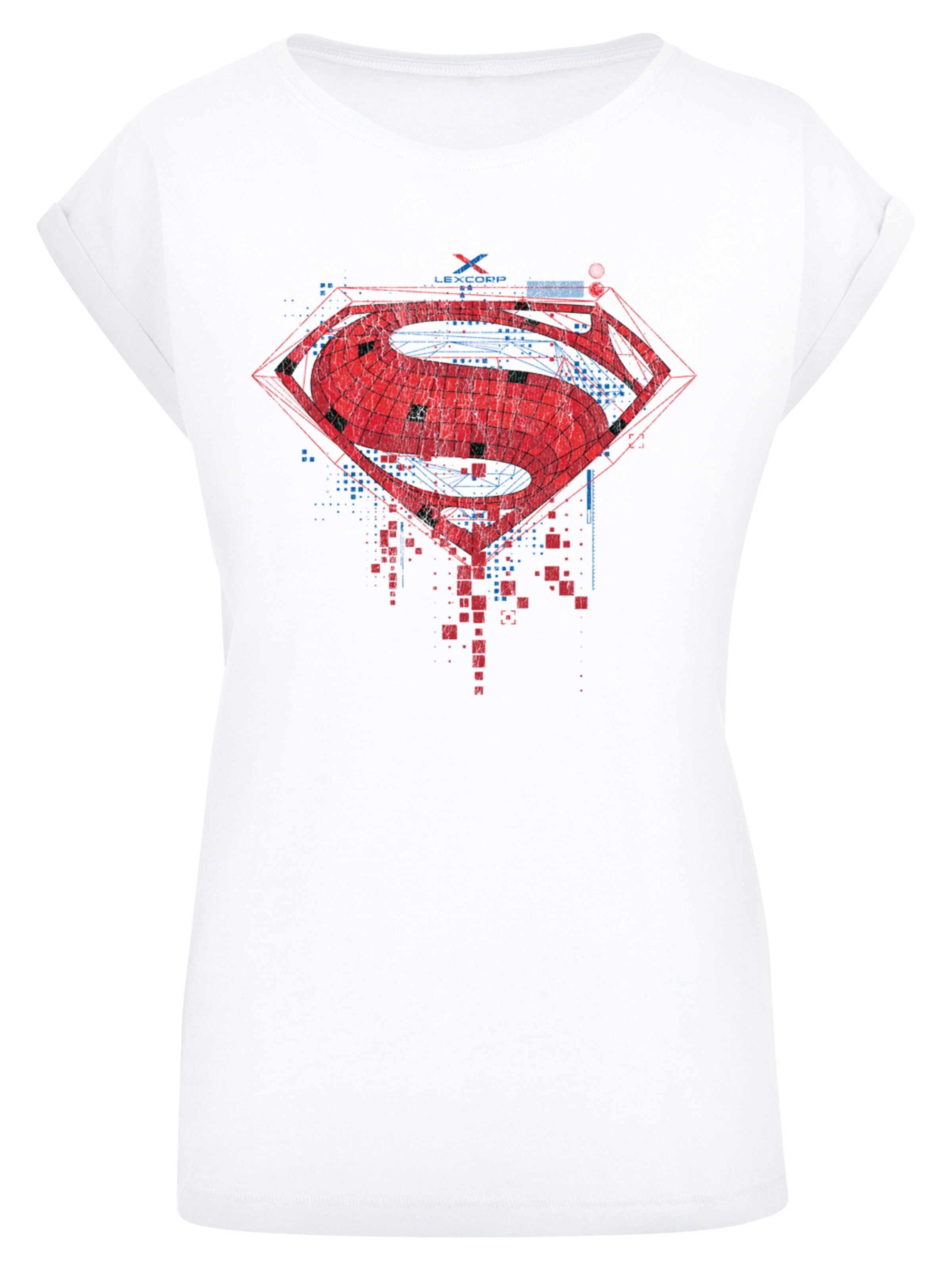 F4NT4STIC T-Shirt 'DC Comis Superhelden Superman' in Weiß: Vorderseite