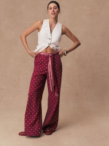 Wide Leg Pantalon Next en rouge