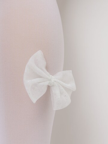 CALZEDONIA Tights with bows in Weiß