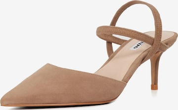 Dune LONDON Slingpumps 'Classical' in Bruin: voorkant