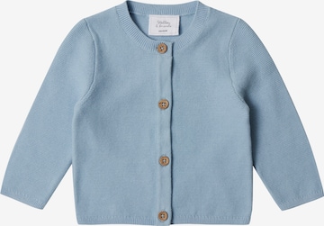 Stellou & Friends Gebreid vest in Blauw: voorkant