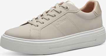 Sneaker bassa di s.Oliver in beige: frontale