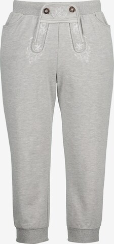 Ulla Popken Loose fit Traditional Pants in Grey: front