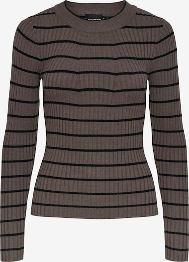 PIECES Neulepaita 'PCCRISTA' värissä ruskea / musta, Tuotenäkymä