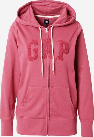 GAP Кофта на молнии в Ярко-розовый: спереди