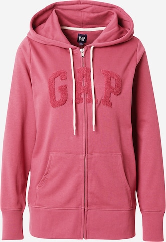 GAP - Sudadera con cremallera en rosa: frente