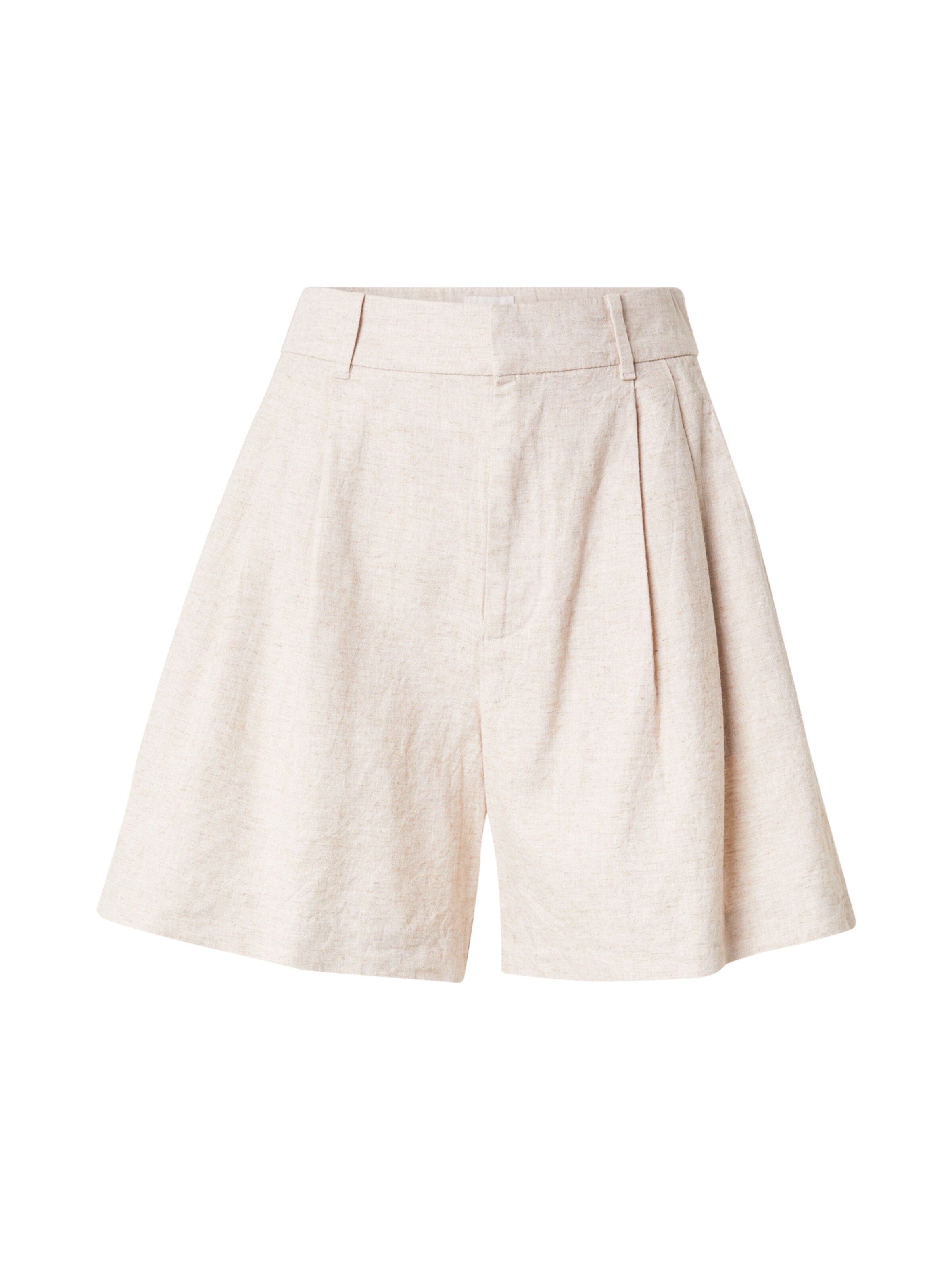 GAP regular Bukser med lægfolder i beige: forside