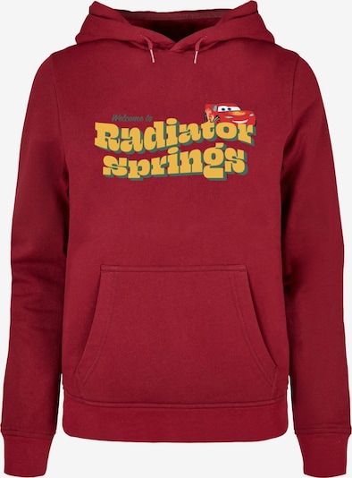 ABSOLUTE CULT Sweatshirt 'Cars - Welcome To Radiator Springs' in curry / burgunder / feuerrot / weiß, Produktansicht