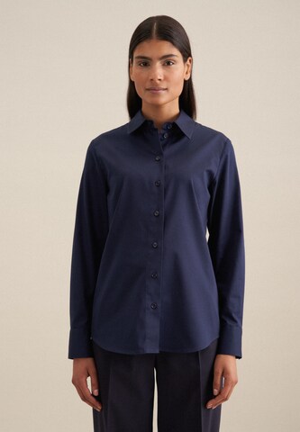 SEIDENSTICKER Blouse 'Schwarze Rose' in Blauw: voorkant