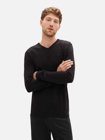 TOM TAILOR Regular Fit Pullover in Schwarz