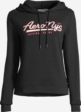 AÉROPOSTALE Sweatshirt 'FACORY' in Zwart: voorkant