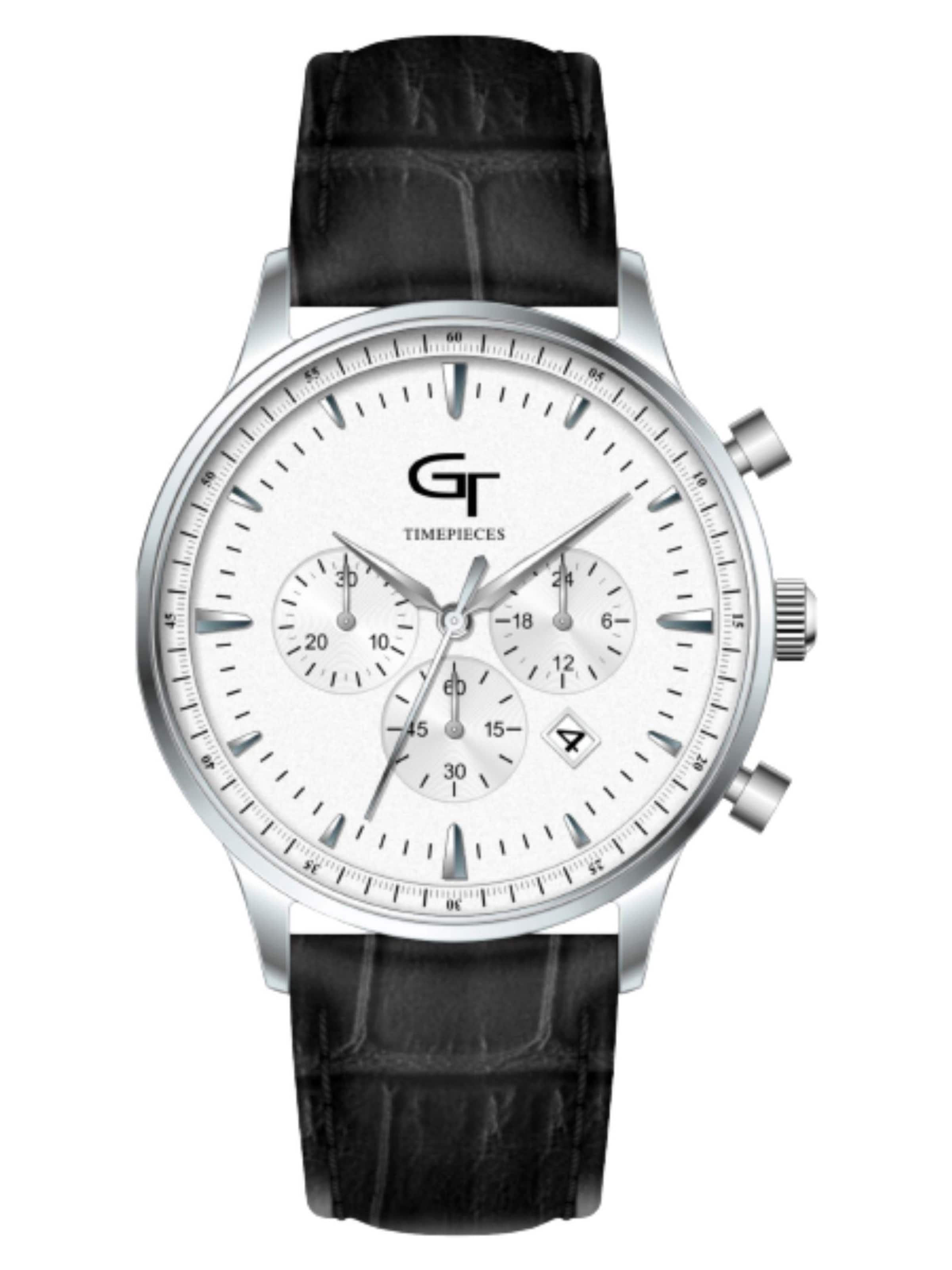 GT Collection - Reloj analógico 'SAPPHIRE CRYSTAL' en blanco: frente