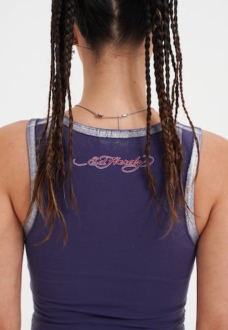 Ed Hardy Topp 'Ed Nyc Skull Tour' i lila
