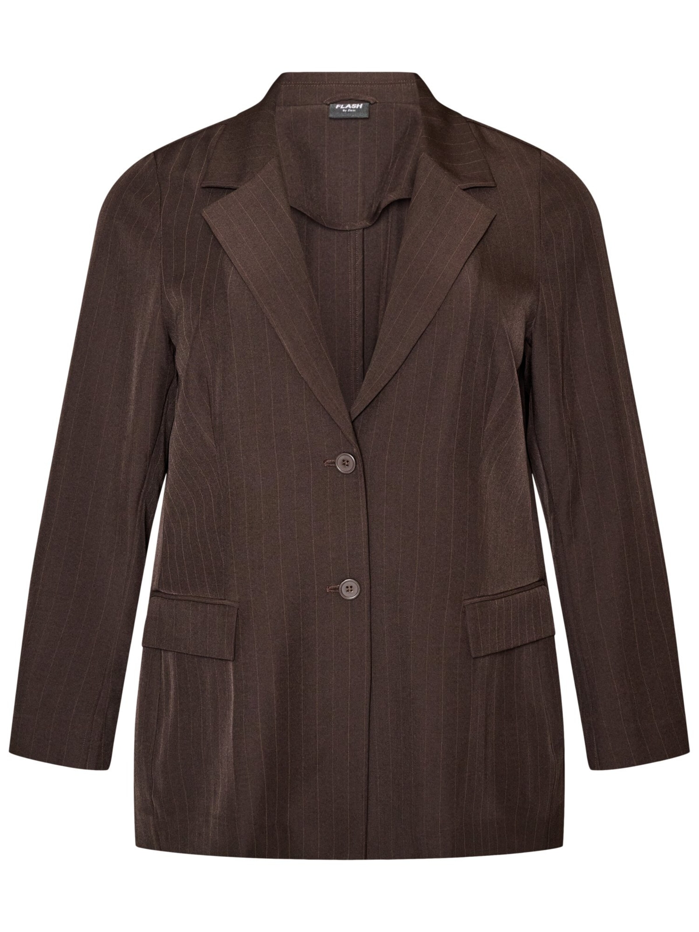 Zizzi Blazer in Braun: Vorderseite