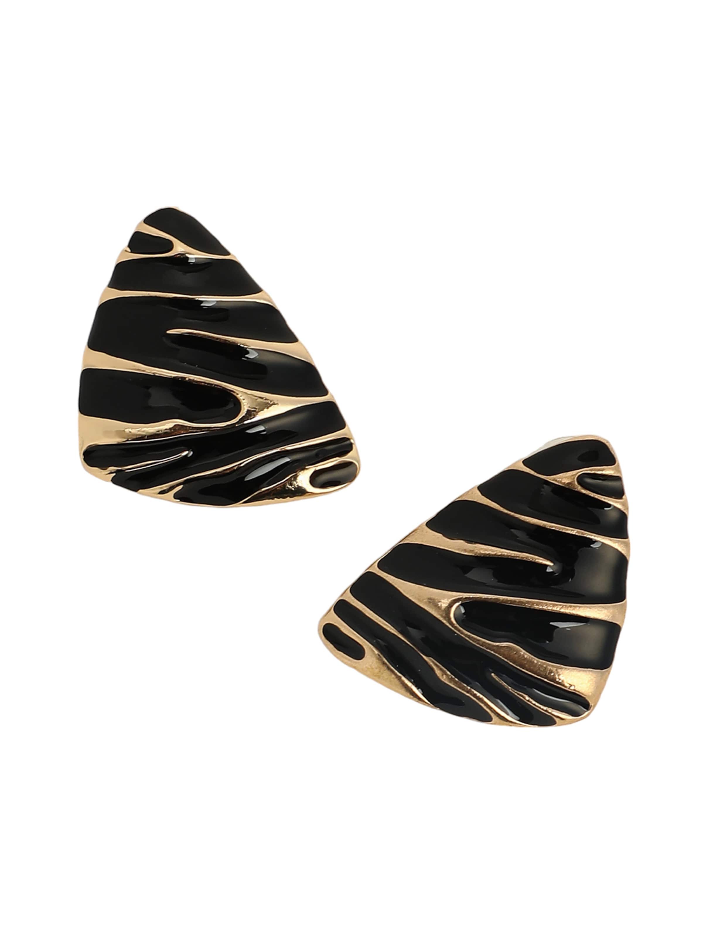 Boucles d'oreilles SOHI en noir : devant