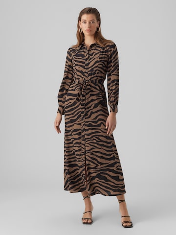 VERO MODA Shirt Dress 'SHILAH NAJA' in Brown: front