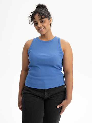 MELA Gebreide top 'DRISNA' in Blauw: voorkant