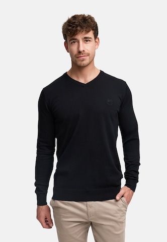 INDICODE JEANS Sweater 'Tikks' in Black: front