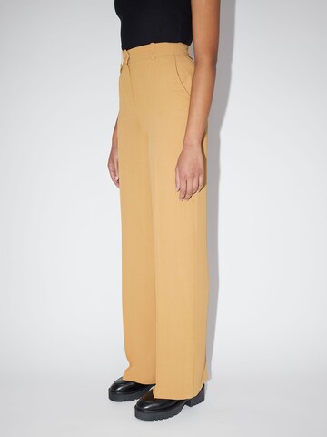 LeGer Premium Wide leg Trousers with creases 'Anja' in Beige