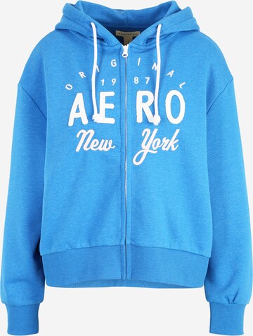 AÉROPOSTALE Sweatvest in Blauw: voorkant