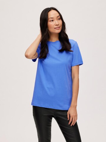 SELECTED FEMME T-Shirt 'SLFMY ESSENTIAL' in Blau: predná strana