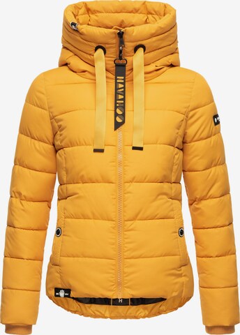 NAVAHOO Winter Jacket 'Amayaa' in Yellow: front