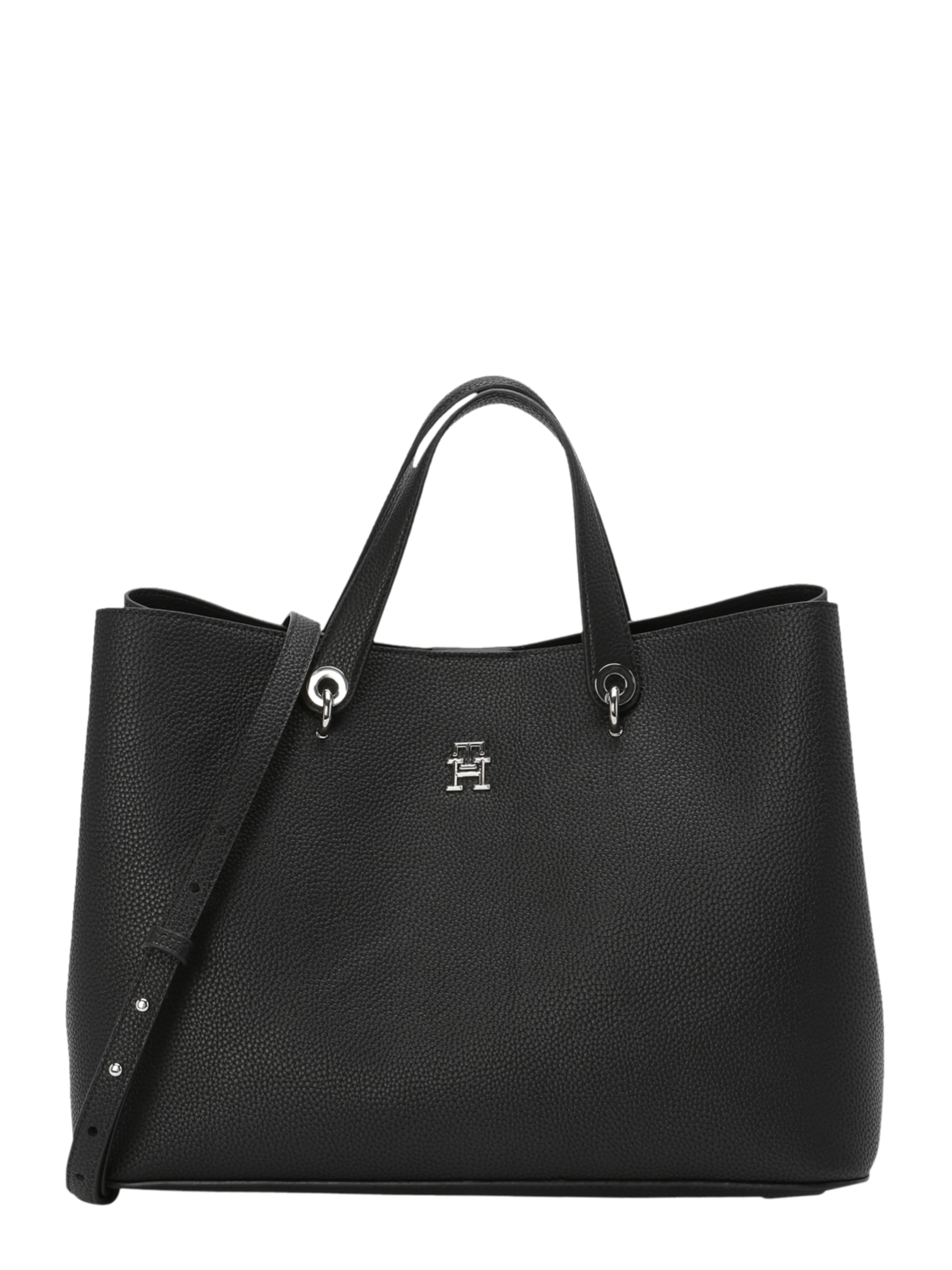 TOMMY HILFIGER "Чанта тип ""Shopper""" в черно: отпред