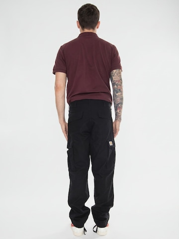 Carhartt WIP Baggy Cargobroek 'Regular Cargo Pant Black /rinsed' in Zwart