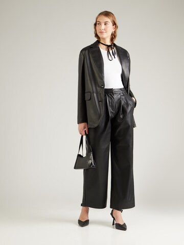 Wide Leg Pantalon à pince TOPSHOP en noir