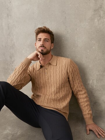 ABOUT YOU x Kevin Trapp Sweater 'Joris' in Brown