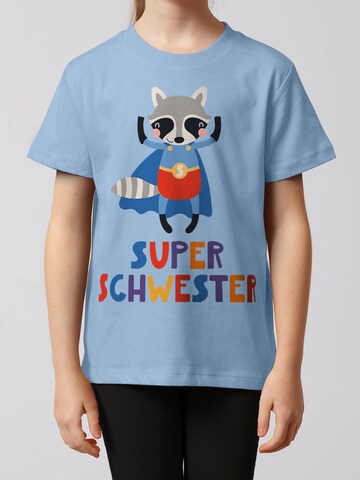 watabout.kids Shirt 'Superschwester' in Blue