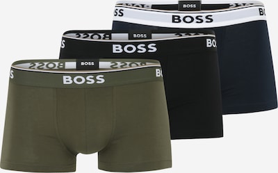 BOSS Orange Boxers en bleu marine / kaki / noir / blanc, Vue avec produit