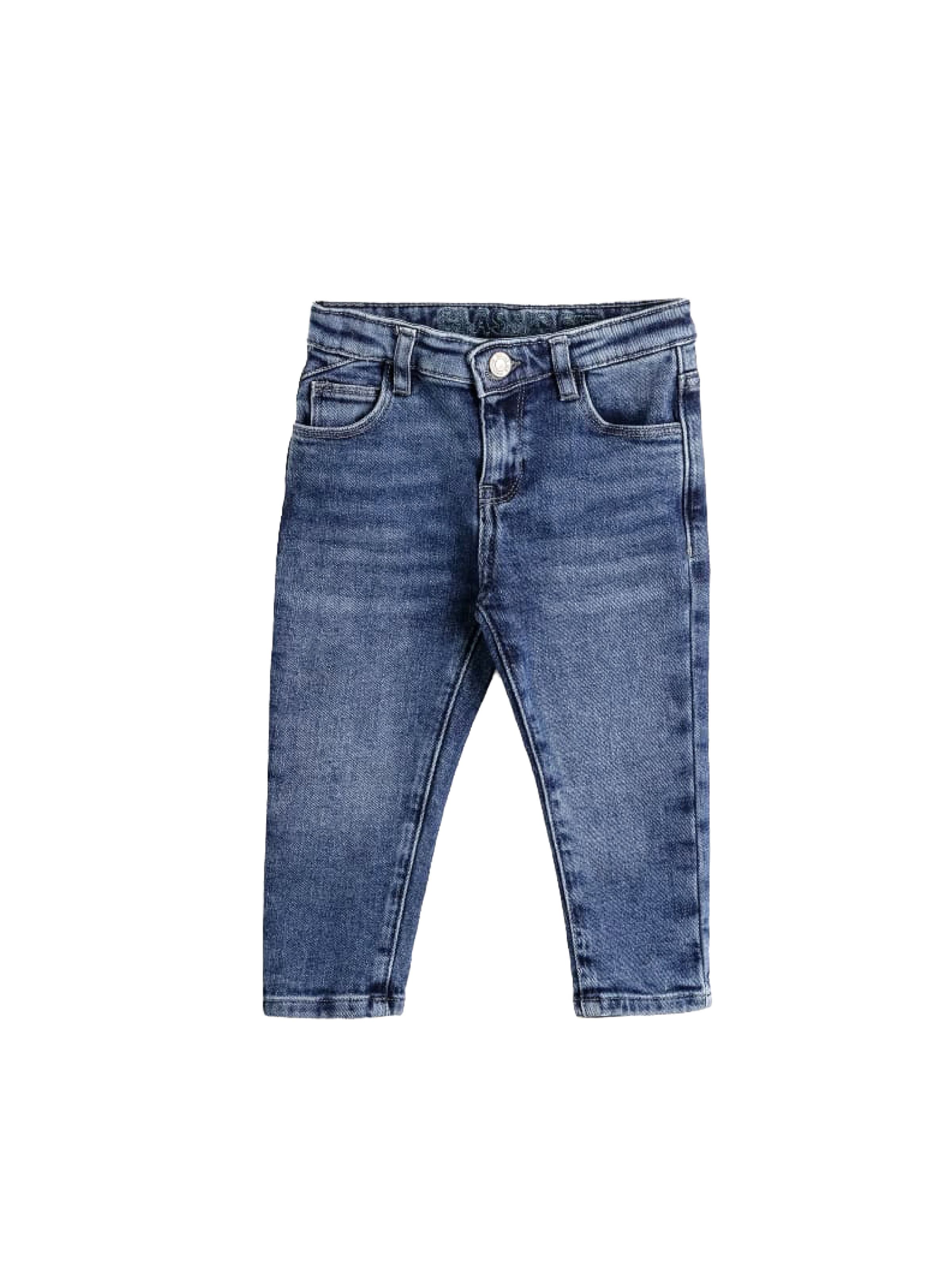 Solang Slimfit Hose Jeans Denim Stretch Slim-Fit Unisex in Blau: Vorderseite