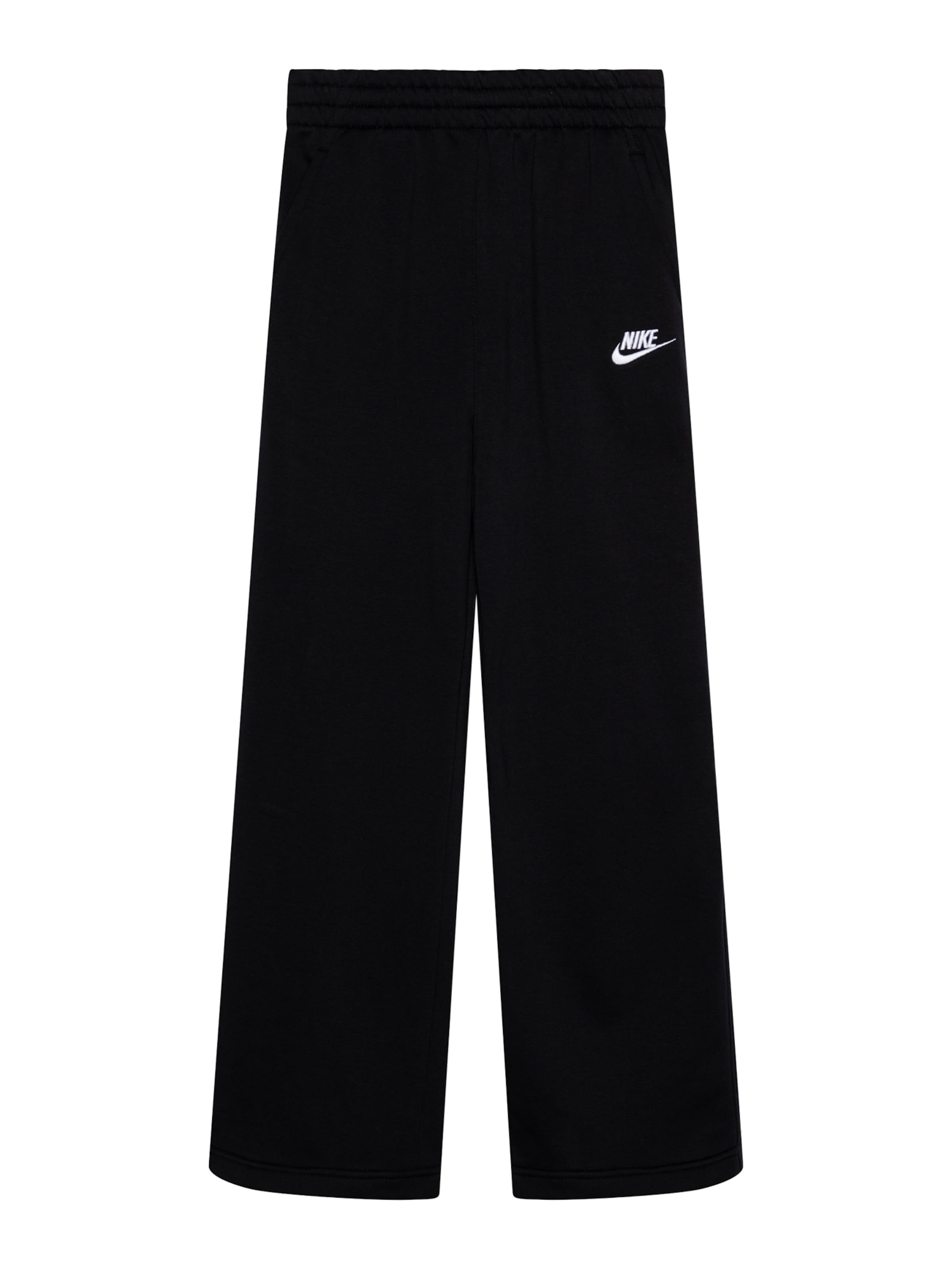 Nike Sportswear Широкий Штаны 'CLUB' в Черный: спереди