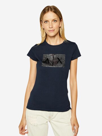 Maglietta '8NYTDL YJ73Z' di ARMANI EXCHANGE in blu: frontale