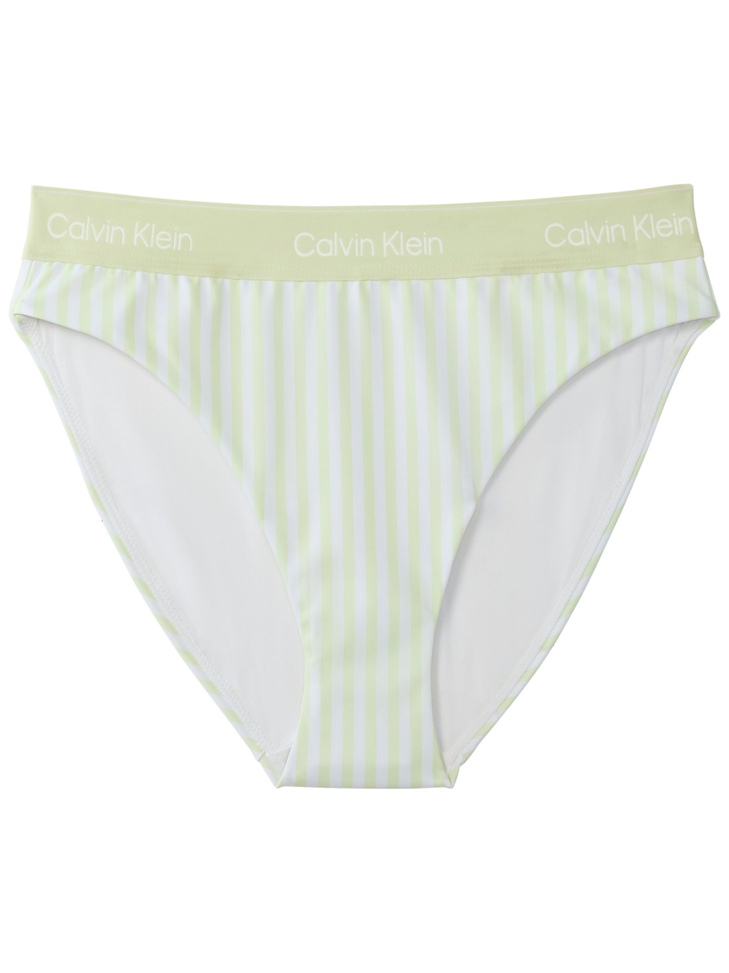 Calvin Klein Swimwear Bas de bikini en vert clair / blanc, Vue avec produit