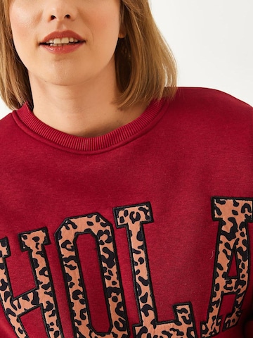 Bianco Lucci Sweatshirt in Rot