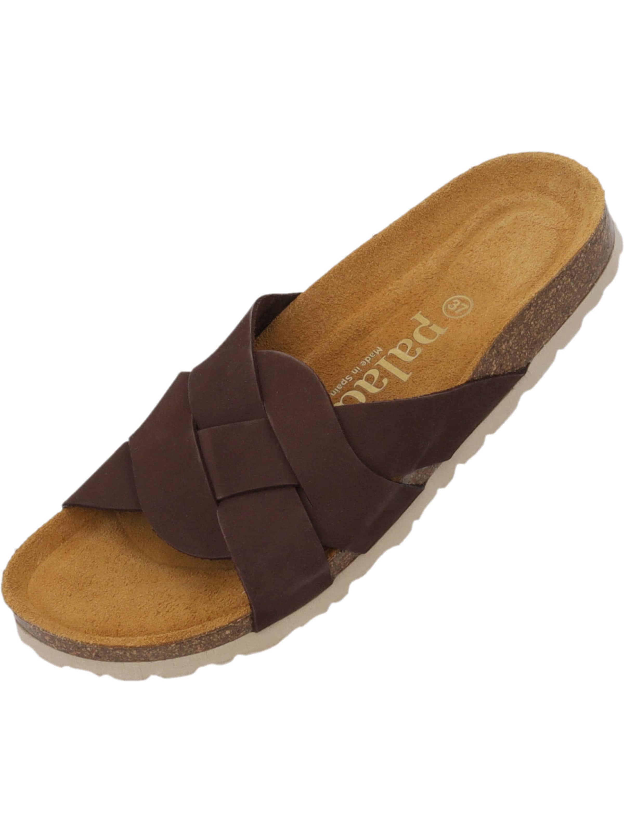 Palado Pantolette 'Torna' in Braun: Vorderseite
