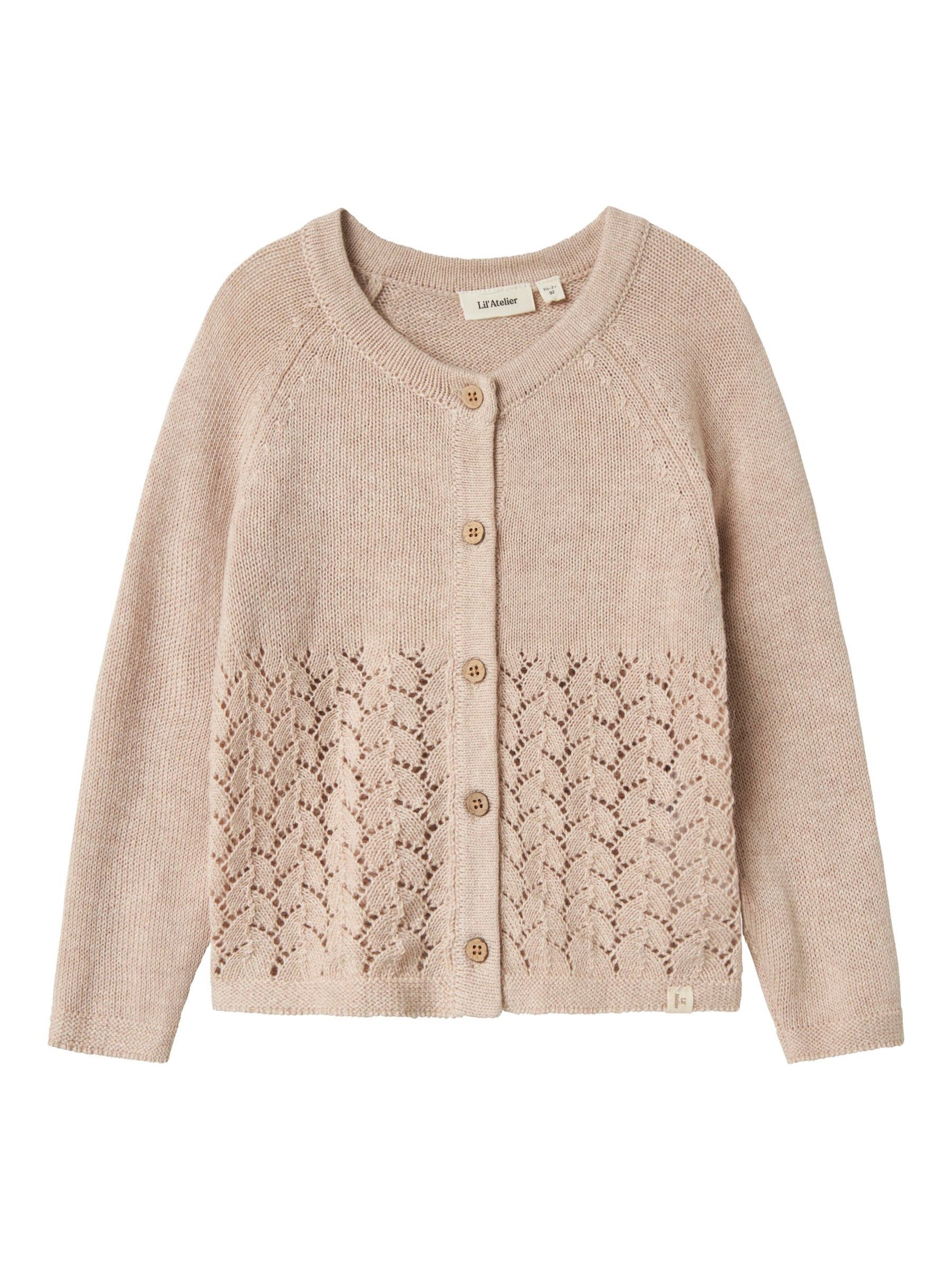 Lil'Atelier Cardigan i pink: forside