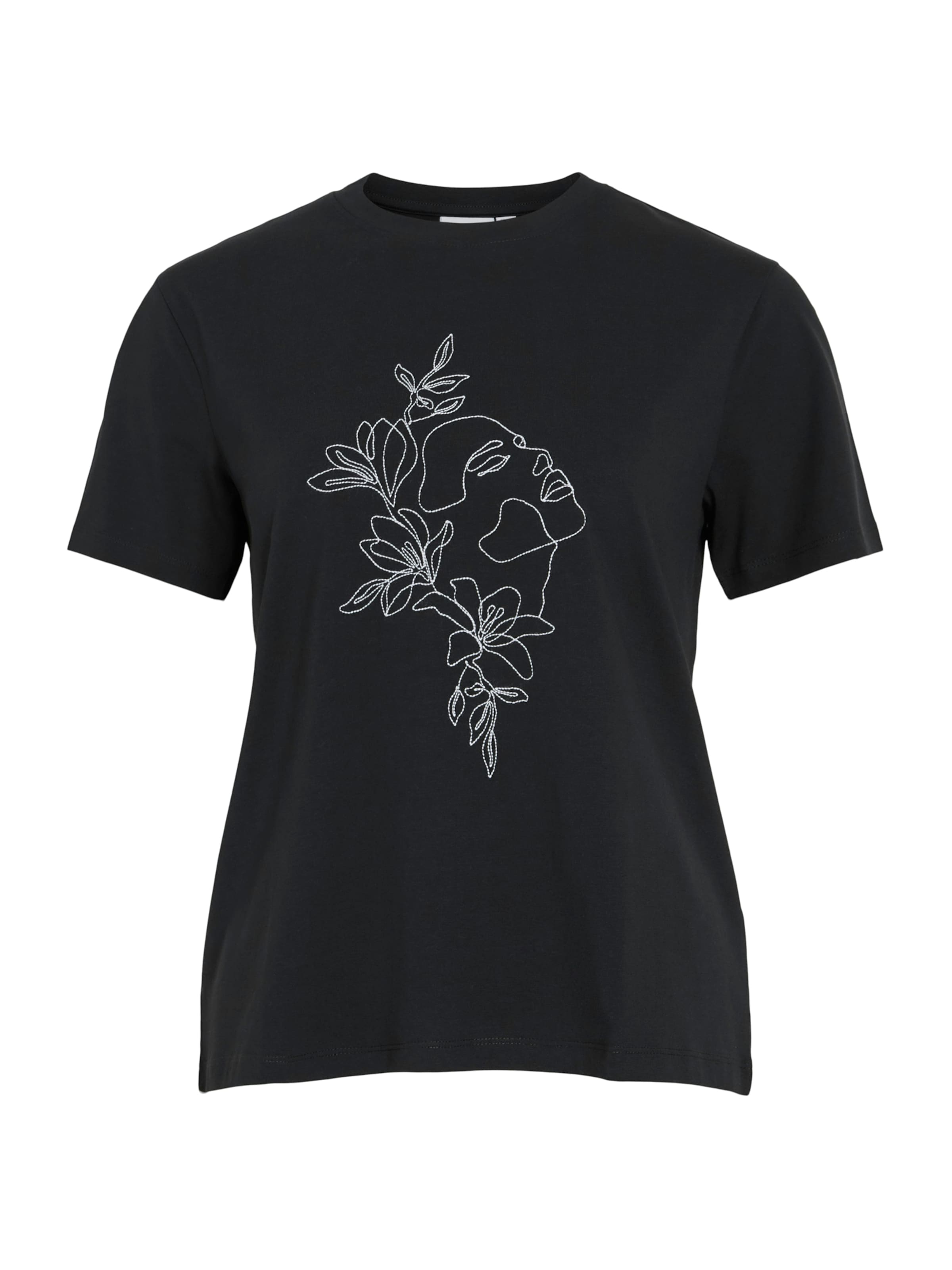 VILA Majica 'VINora' | črna barva: sprednja stran