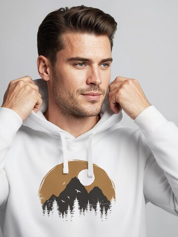 Neverless Sweatshirt 'Mountain Sun' in White