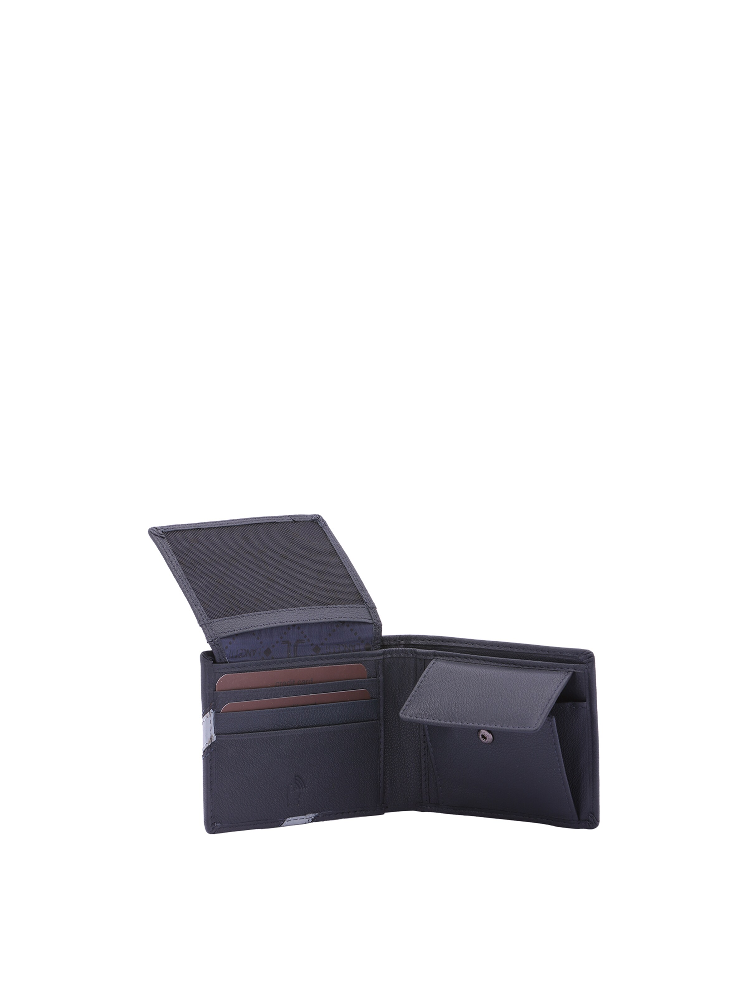 Portamonete di Lancetti in blu: frontale