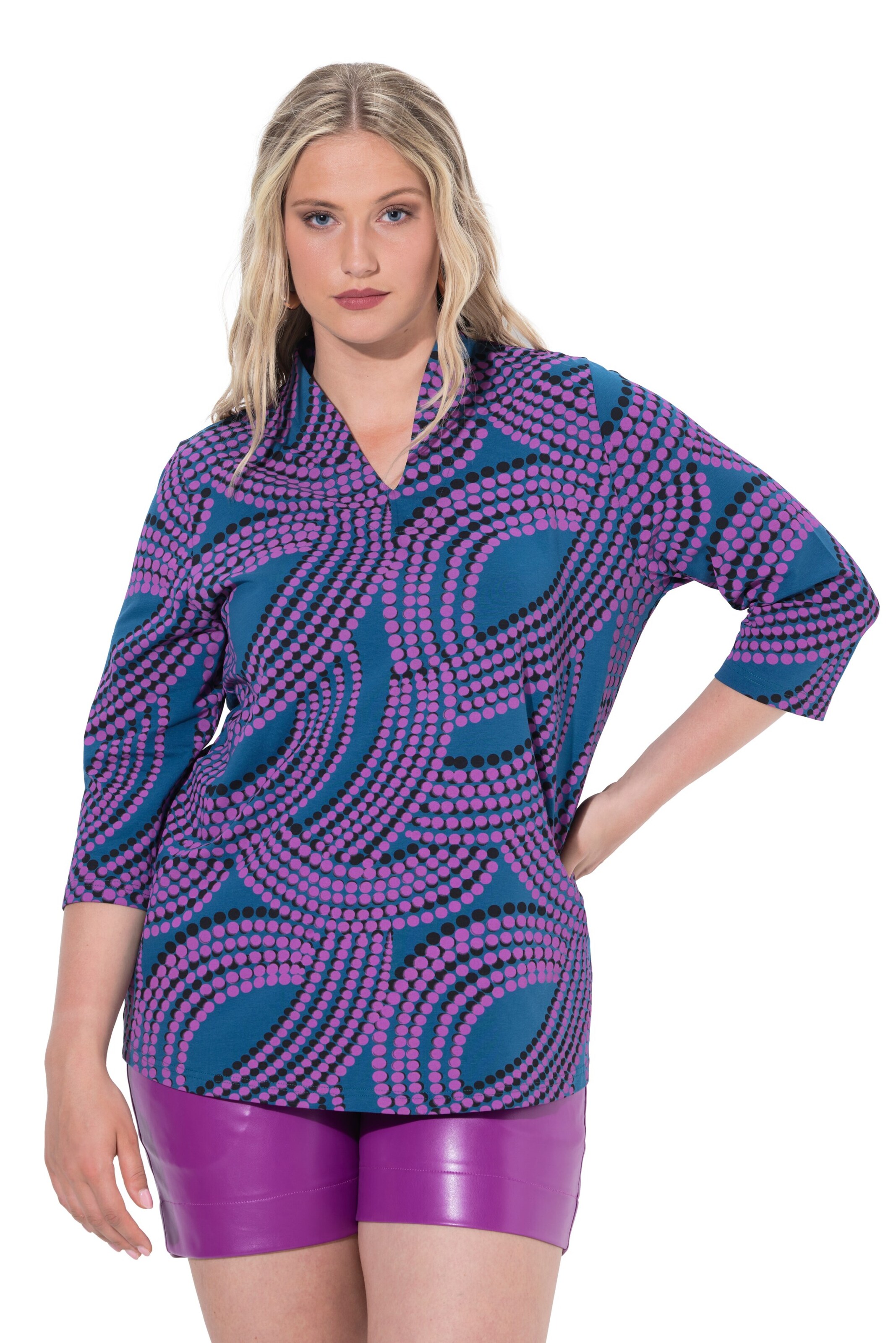 Ulla Popken Shirt in Blauw: voorkant