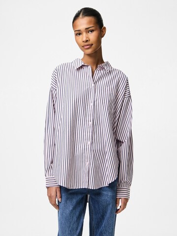 PIECES Bluse 'PCFemme' i blå: forside