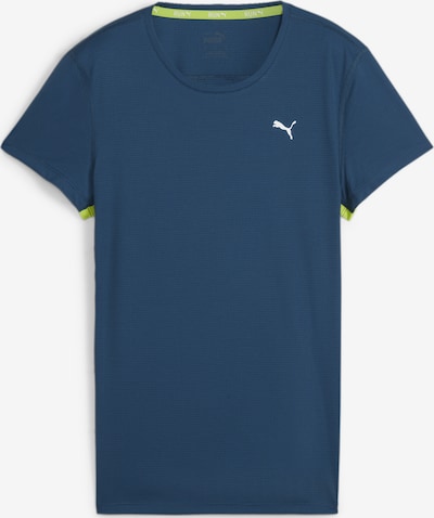 PUMA Sportshirt 'Run Favourite' in blau / limette / weiß, Produktansicht