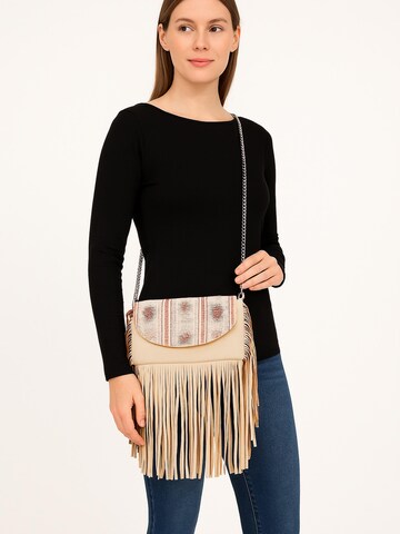 COLLEZIONE ALESSANDRO Crossbody Bag 'Apache' in Beige