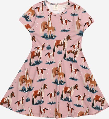 Walkiddy Dress 'Little & Big Horses' in Pink: front